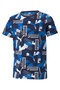 تي شيرت Alpha All Over Print - Peacoat