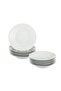 Porcelain Plate Set, 12 Pieces, Multi-purpose for Serving, 18 cm