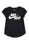 تي شيرت JDI Swoosh Split - أسود