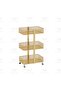 4 wheels Serving Trolley Gold - 2