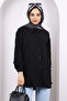 Black Sleeve Detailed Shirt
