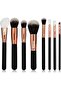 8 Pieces Professional Makeup Brushes, Blusher, Eye Shadow Brushes Set with Zipper Bag - Black
