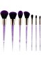 7-Piece Makeup Brush Set With Transparent Handle Multicolour - 7