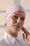 Stitched Tie-Up Plain Combed Cotton Hijab Bonnet Pink - 8