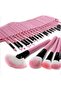 32-Piece Professional Makeup Brush Set Pink - 2