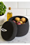 Natural Jute Wicker 23 X 27 cm Potato Onion Basket for Kitchen and Pantry Storage Organizer with Lid - 3