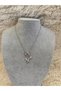 Colorful Zircon Stone Flower Necklace Stylish Gift for Lover Friend Pendant (Rose Flower Necklace)
