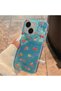 Aurora Blue Color Orange Fish Design Protective Serrated Sides Case for iPhone 13 - 14