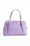 Women's Lilac Crocodile Patterned Mini Shoulder and Hand Bag – Stylish Crossbody Strap Bag - 2