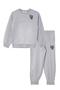 Printed Embroidered Gray Melange Color Boys Tracksuit Set - 2