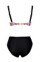 Beria Women's Pink Geometric Patterned Bikini Set with Gathering Straps - 3