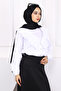 Ecru Collar Ruffled Buttoned Shirt - 3