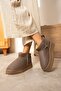 High Mini Classic Leather Furry Women's Boots - Mink - 2
