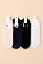 Pack of 4 Pique Knit Booties Unisex Children's Short Socks - Pink - Black - Navy Blue - White