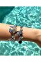White Figured Steel Charm Bracelet - 4