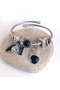 Black Figured Steel Charm Bracelet - 3