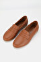 Women's Taba Khaki Natural Leather Number 36-41 Loafer Ballet - 3
