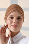 Cross 3 Stripes Double Sided Women's Hijab Bonnet Light Brown - 7