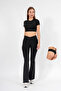 Cross-Waist Spanish Leg Leggings and Seamless Panties 2-Piece Set
