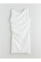 Ecru Crew Neck Girls' Dress