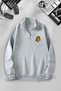 Unisex Women Men Gryffindor Printed Stand Collar Half Zipper Basic Sweatshirt