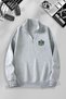 Unisex Women Men Harry Potter Slythrein Printed Stand Collar Half Zipper Basic Sweatshirt