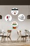 10-Piece Round Wooden Cafe Tea Table Set, Tea Stove, Kitchen and Home Wall Decoration - 2