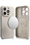 iPhone 15 Pro Case Cover| Silicone Magnetic Series| Stone