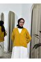 QOOQ زيف بلوزة الخردل 25ss207 - 4
