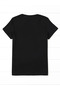 Purple Flower & Black Leaf Printed Women's Cotton T-Shirt - 3