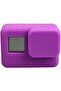 Protective Soft Silicone Case with Lens Cap Cover for GoPro Hero 5 Sports Action Camera Purple - 2