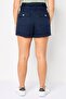 Women Solid Basic Shorts, Navy - 4