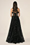 Strapless Corset Transparent Waist Tulle Long Dress - 3