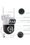 WiFi Outdoor Security Camera, 2.4GHz ,5MP Dual Screen Camera with Auto Tracking - White - 7