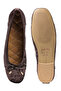 Women Velvet Bow Ballerinas in Brown - 4
