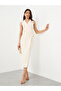 Solid Wrap Sleeveless Midi Dress