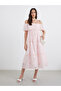 Burn Out Lave Off Shoulder Tiered Midi Dress - 2