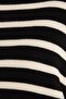 Women's Oversize Wide Cut Crew Neck Striped Black Sweater - 6
