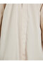 Women Beige Front Open Kimono with Pipping Detail - 3
