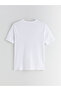 White Crew Neck Combed Cotton Men's T-Shirt - 6