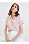 Women Pink Swiss Dot Textured Shirt
