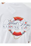 Graphic Print Crew Neck Oversize T-Shirt - 5