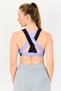 Women Padded Brand Logo Sports Bra, Purple - 3