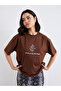 Embroidered Slogan Short Sleeves Oversized T-Shirt - 2