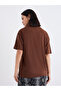 Embroidered Slogan Short Sleeves Oversized T-Shirt - 4