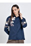 Women Navy Blue Floral Print Regular Fit Shirt - 3