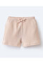 Solid Ribbed Sleeveless Top and Shorts Co-ords Set - Beige - 8