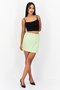 Women Glittered Mini Skirt, Lime - 4