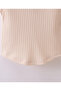 Solid Ribbed Sleeveless Top and Shorts Co-ords Set - Beige - 5