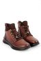 Dean Rubber Detail Women's Genuine Leather Boots-Brown - 4